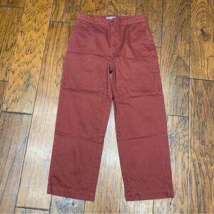 Urban outfitters women’s high waisted wide leg cotton chino pants